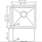 American Imaginations AI-34513 17" Stainless Steel Rectangle Stainless Steel Modern Kitchen Sink