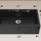 American Imaginations AI-34524 33" Black Granite Composite Rectangle Granite Composite Modern Kitchen Sink