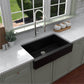 American Imaginations AI-34524 33" Black Granite Composite Rectangle Granite Composite Modern Kitchen Sink