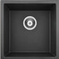 American Imaginations AI-34525 15" Black Granite Composite Rectangle Granite Composite Modern Kitchen Sink