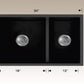 American Imaginations AI-34526 33" Black Granite Composite Rectangle Granite Composite Modern Kitchen Sink