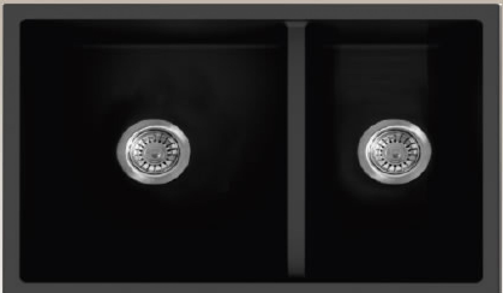 American Imaginations AI-34526 33" Black Granite Composite Rectangle Granite Composite Modern Kitchen Sink
