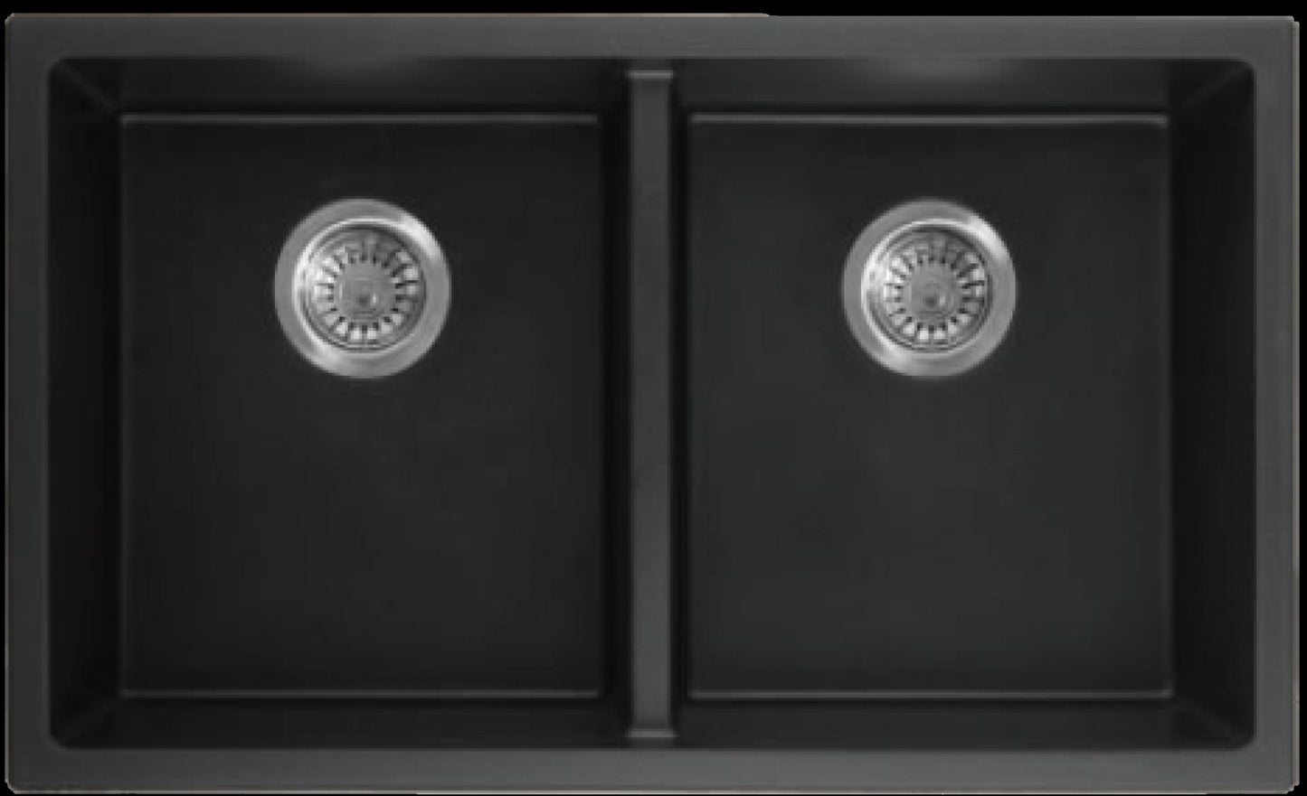 American Imaginations AI-34529 34" Black Granite Composite Rectangle Granite Composite Modern Kitchen Sink