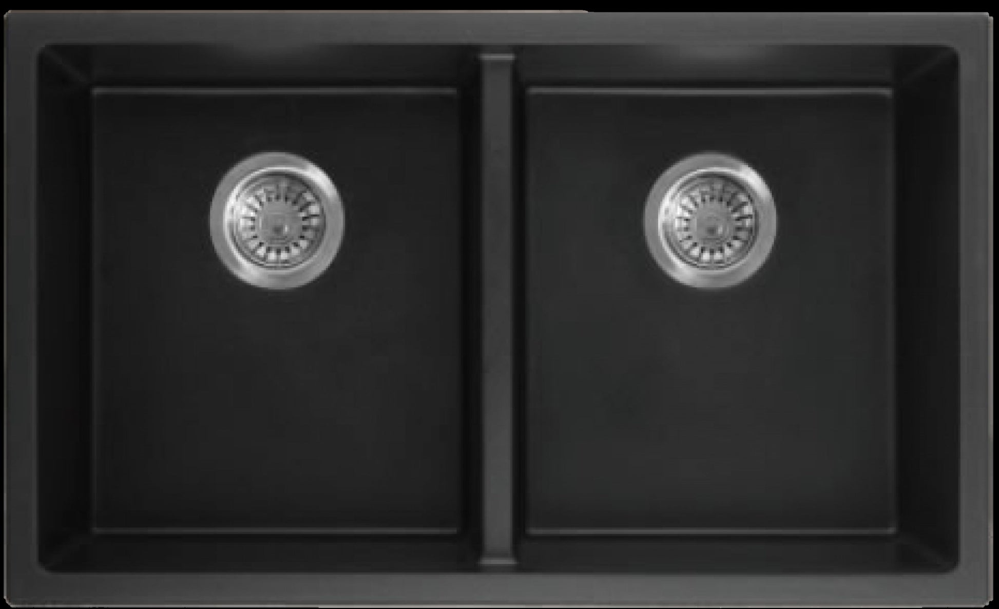 American Imaginations AI-34529 34" Black Granite Composite Rectangle Granite Composite Modern Kitchen Sink