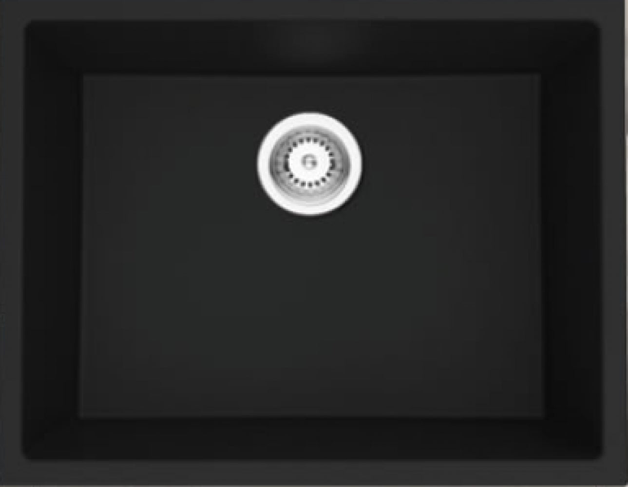 American Imaginations AI-34530 23" Black Granite Composite Rectangle Granite Composite Modern Kitchen Sink