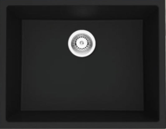 American Imaginations AI-34530 23" Black Granite Composite Rectangle Granite Composite Modern Kitchen Sink