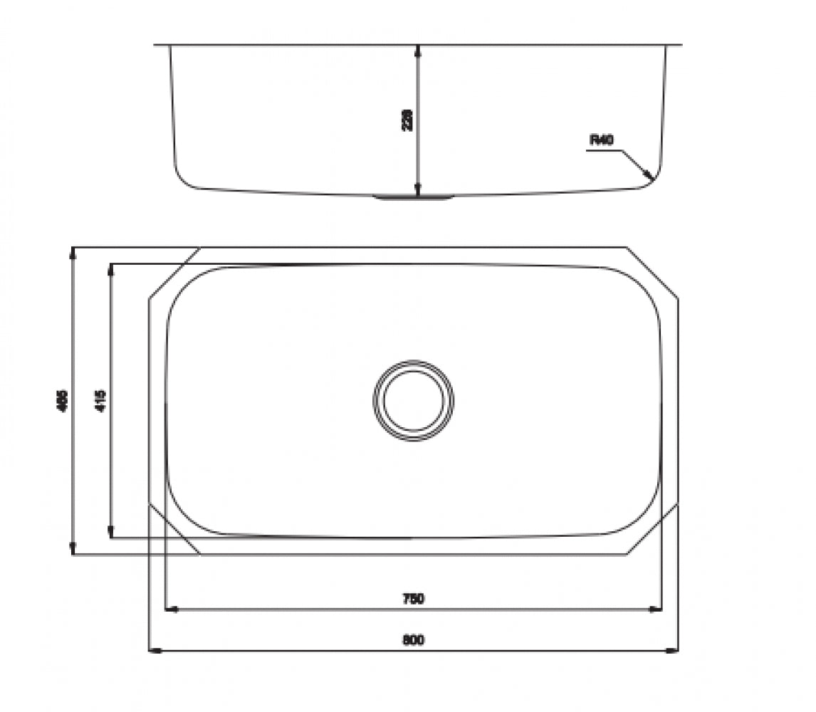 American Imaginations AI-34532 31" Stainless Steel Rectangle Stainless Steel Modern Kitchen Sink