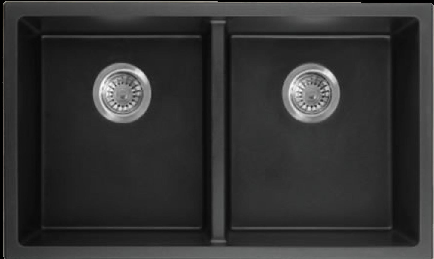 American Imaginations AI-34533 32" Black Granite Composite Rectangle Granite Composite Modern Kitchen Sink