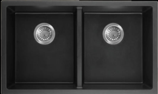 American Imaginations AI-34533 32" Black Granite Composite Rectangle Granite Composite Modern Kitchen Sink