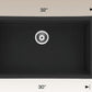 American Imaginations AI-34535 32" Black Granite Composite Rectangle Granite Composite Modern Kitchen Sink