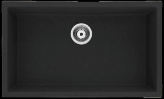 American Imaginations AI-34535 32" Black Granite Composite Rectangle Granite Composite Modern Kitchen Sink