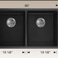 American Imaginations AI-34537 30" Black Granite Composite Rectangle Granite Composite Modern Kitchen Sink