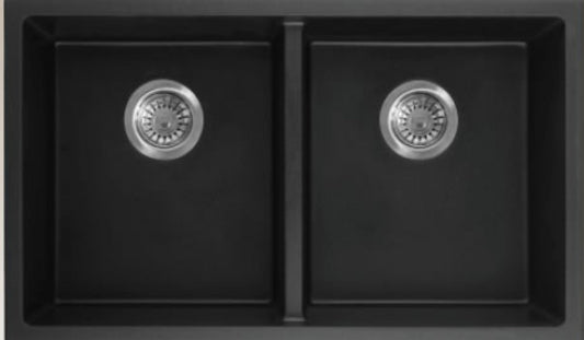 American Imaginations AI-34537 30" Black Granite Composite Rectangle Granite Composite Modern Kitchen Sink