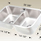 American Imaginations AI-34539 32" Stainless Steel Rectangle Stainless Steel Modern Kitchen Sink
