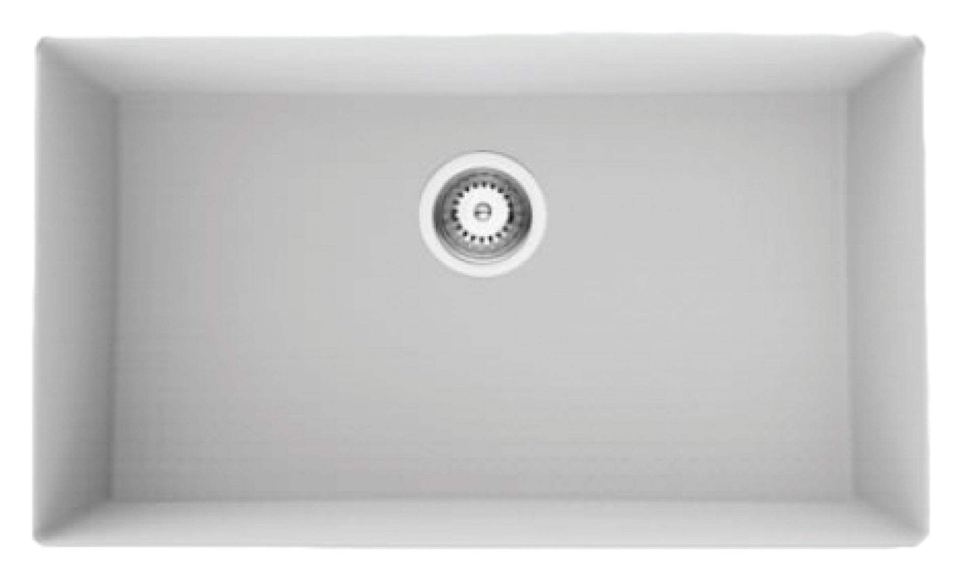 American Imaginations AI-34544 25" White Granite Composite Rectangle Granite Composite Modern Kitchen Sink