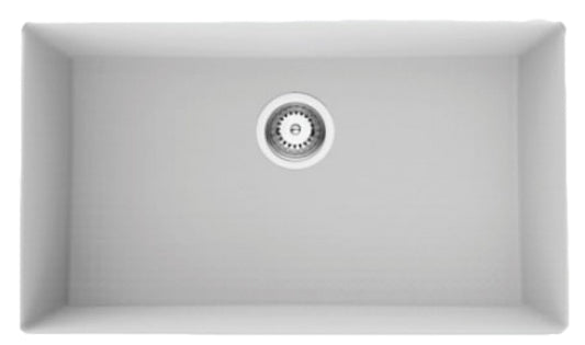 American Imaginations AI-34544 25" White Granite Composite Rectangle Granite Composite Modern Kitchen Sink