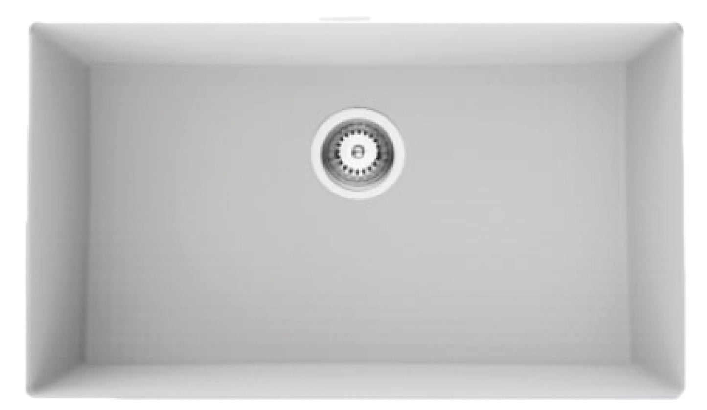 American Imaginations AI-34546 32" White Granite Composite Rectangle Granite Composite Modern Kitchen Sink