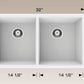 American Imaginations AI-34547 32" White Granite Composite Rectangle Granite Composite Modern Kitchen Sink