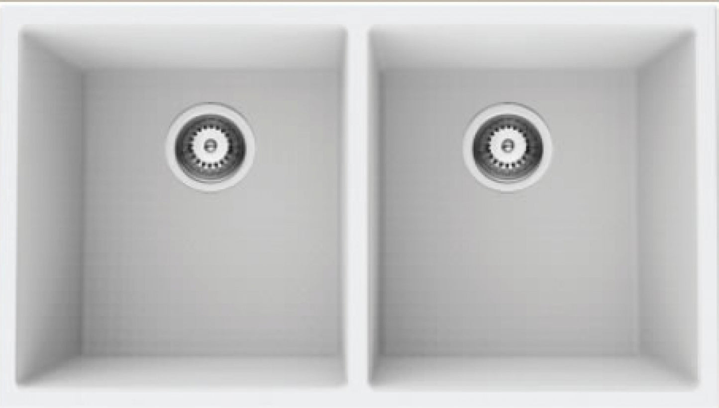 American Imaginations AI-34547 32" White Granite Composite Rectangle Granite Composite Modern Kitchen Sink