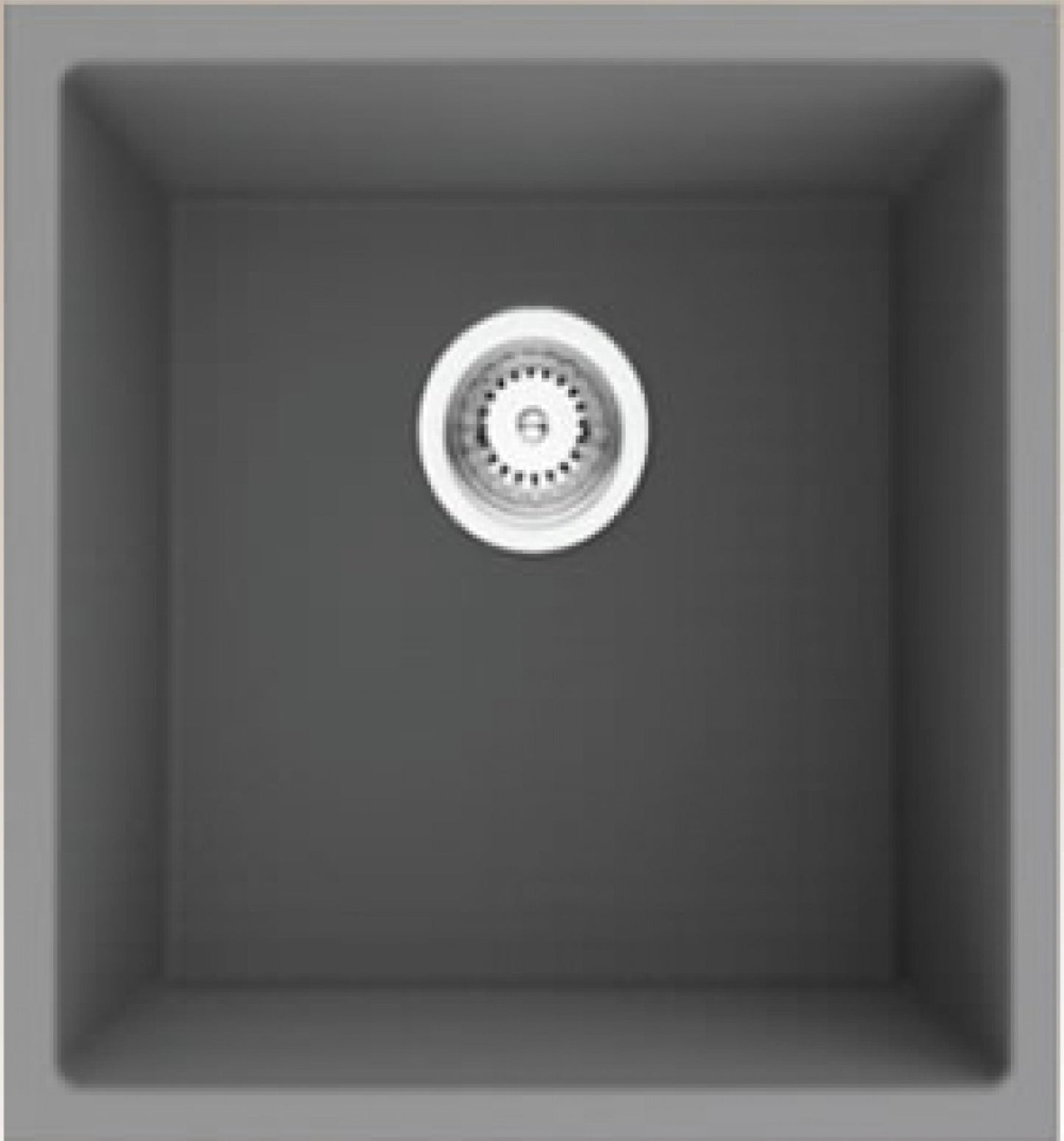 American Imaginations AI-34551 15" Grey Granite Composite Rectangle Granite Composite Modern Kitchen Sink