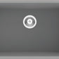 American Imaginations AI-34553 27" Grey Granite Composite Rectangle Granite Composite Modern Kitchen Sink