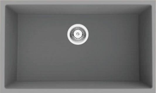 American Imaginations AI-34553 27" Grey Granite Composite Rectangle Granite Composite Modern Kitchen Sink
