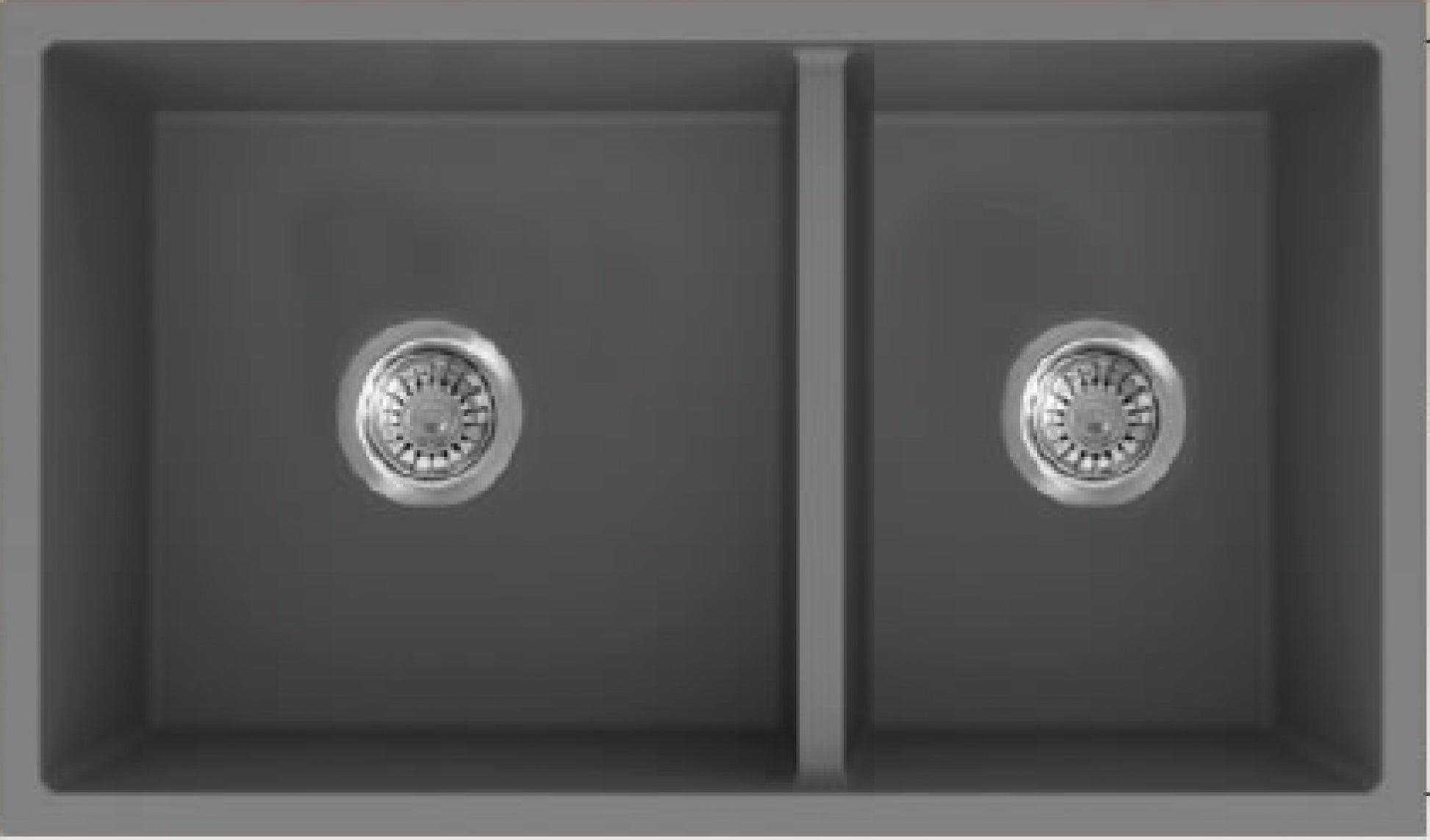 American Imaginations AI-34555 34" Grey Granite Composite Rectangle Granite Composite Modern Kitchen Sink