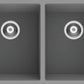 American Imaginations AI-34556 32" Grey Granite Composite Rectangle Granite Composite Modern Kitchen Sink