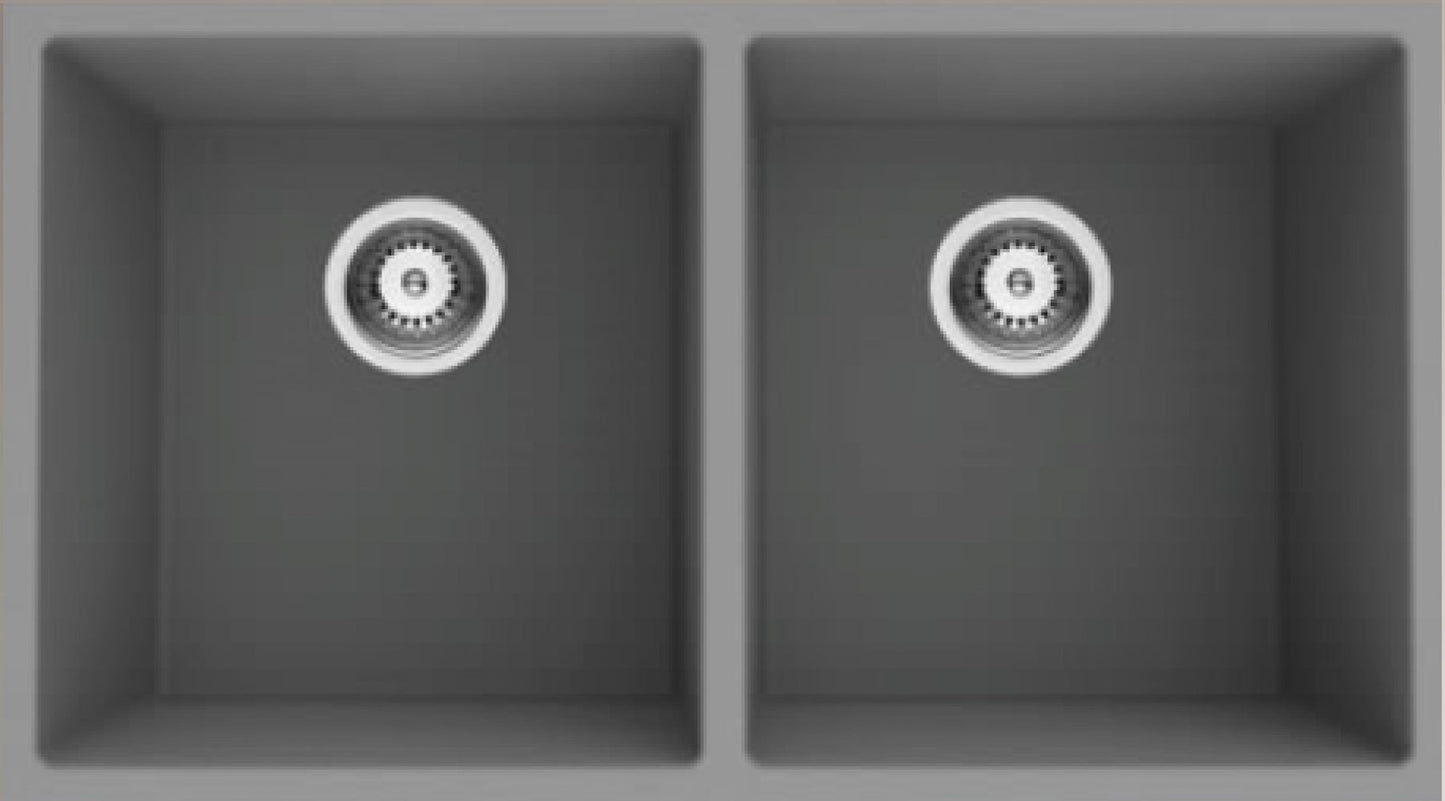 American Imaginations AI-34556 32" Grey Granite Composite Rectangle Granite Composite Modern Kitchen Sink