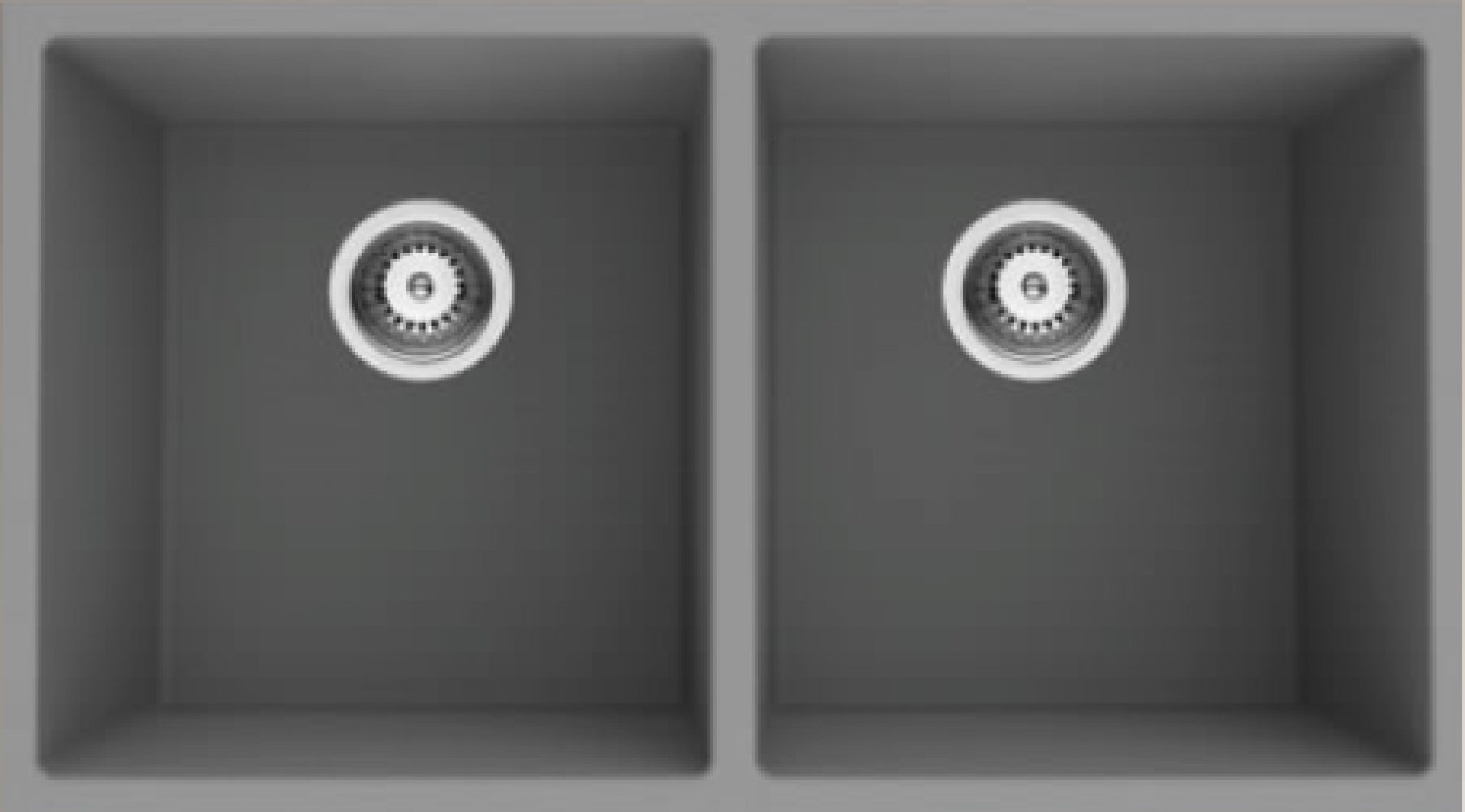 American Imaginations AI-34556 32" Grey Granite Composite Rectangle Granite Composite Modern Kitchen Sink