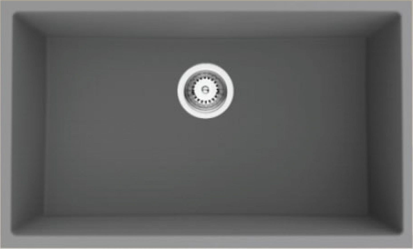 American Imaginations AI-34557 32" Grey Granite Composite Rectangle Granite Composite Kitchen Sink