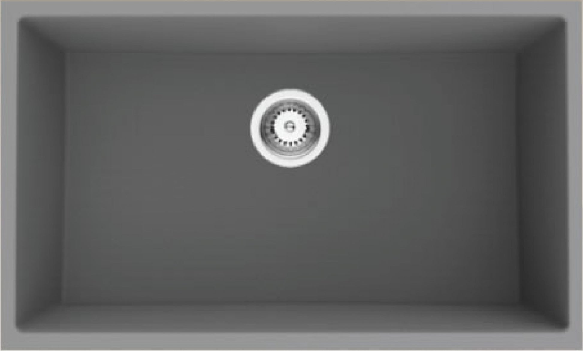 American Imaginations AI-34557 32" Grey Granite Composite Rectangle Granite Composite Kitchen Sink