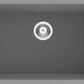 American Imaginations AI-34561 25" Grey Granite Composite Rectangle Granite Composite Modern Kitchen Sink