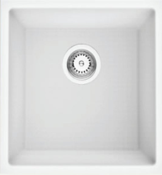 American Imaginations AI-34562 15" White Granite Composite Rectangle Granite Composite Modern Kitchen Sink