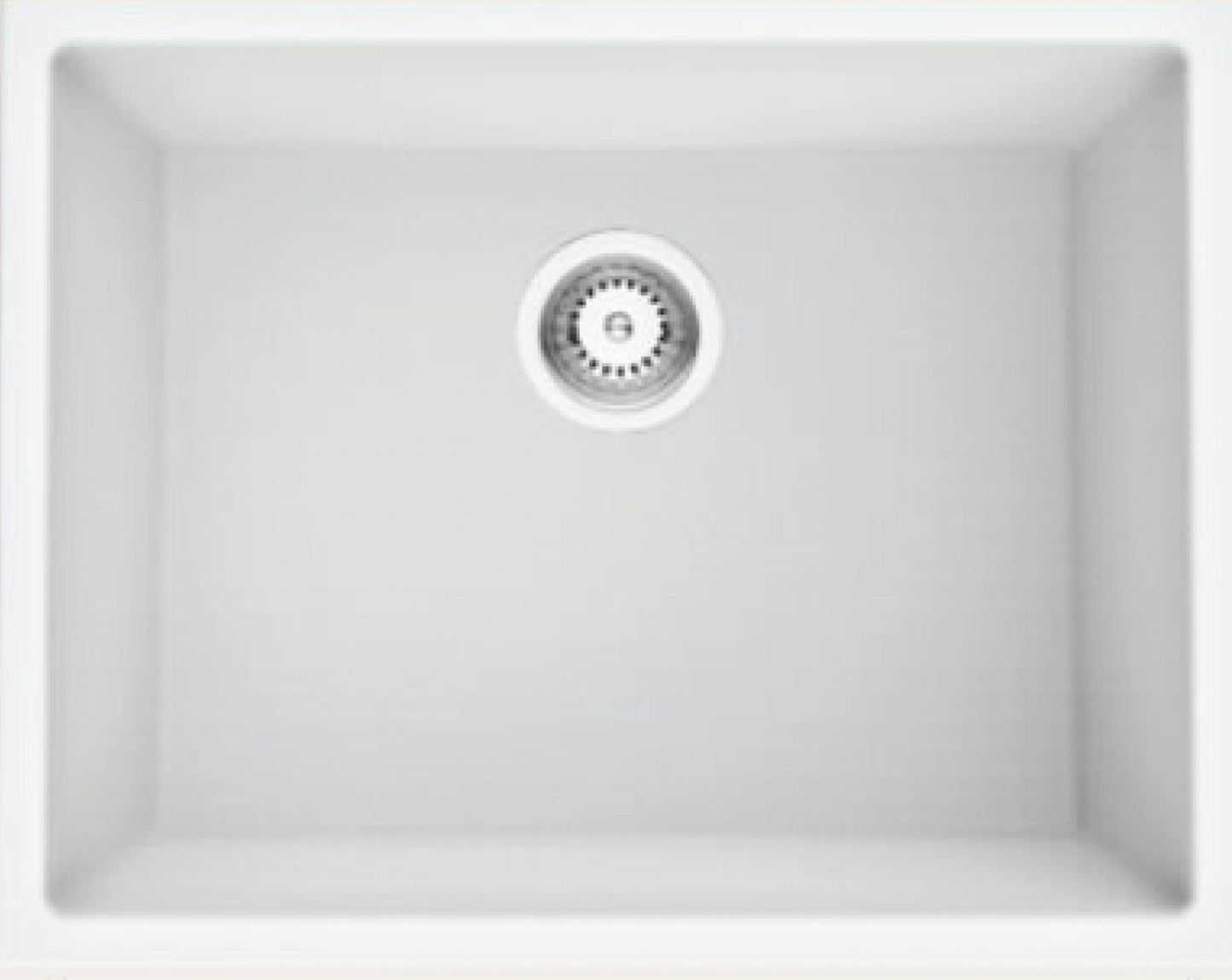 American Imaginations AI-34563 23" White Granite Composite Rectangle Granite Composite Modern Kitchen Sink