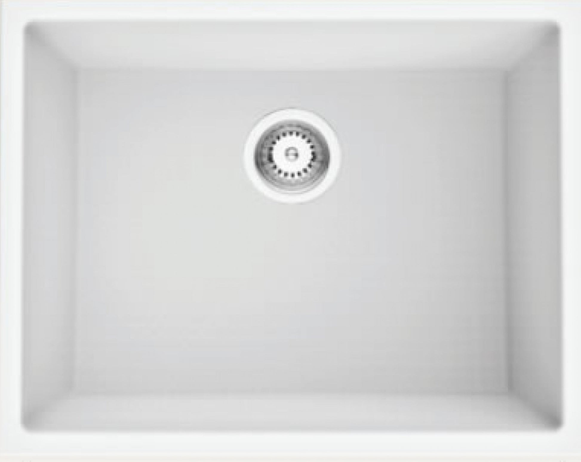 American Imaginations AI-34563 23" White Granite Composite Rectangle Granite Composite Modern Kitchen Sink