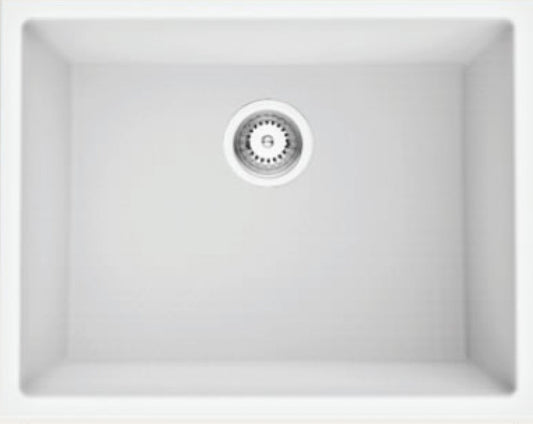 American Imaginations AI-34563 23" White Granite Composite Rectangle Granite Composite Modern Kitchen Sink