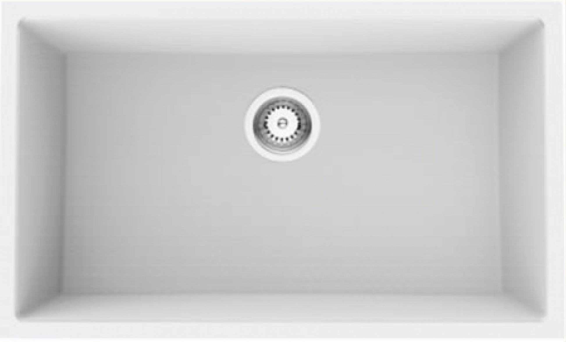 American Imaginations AI-34564 27" White Granite Composite Rectangle Granite Composite Modern Kitchen Sink