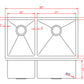 American Imaginations AI-34565 32" Stainless Steel Rectangle Stainless Steel Modern Kitchen Sink