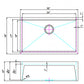American Imaginations AI-34566 36" Stainless Steel Rectangle Stainless Steel Modern Kitchen Sink