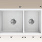 American Imaginations AI-34572 34" White Granite Composite Rectangle Granite Composite Modern Kitchen Sink