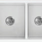 American Imaginations AI-34572 34" White Granite Composite Rectangle Granite Composite Modern Kitchen Sink