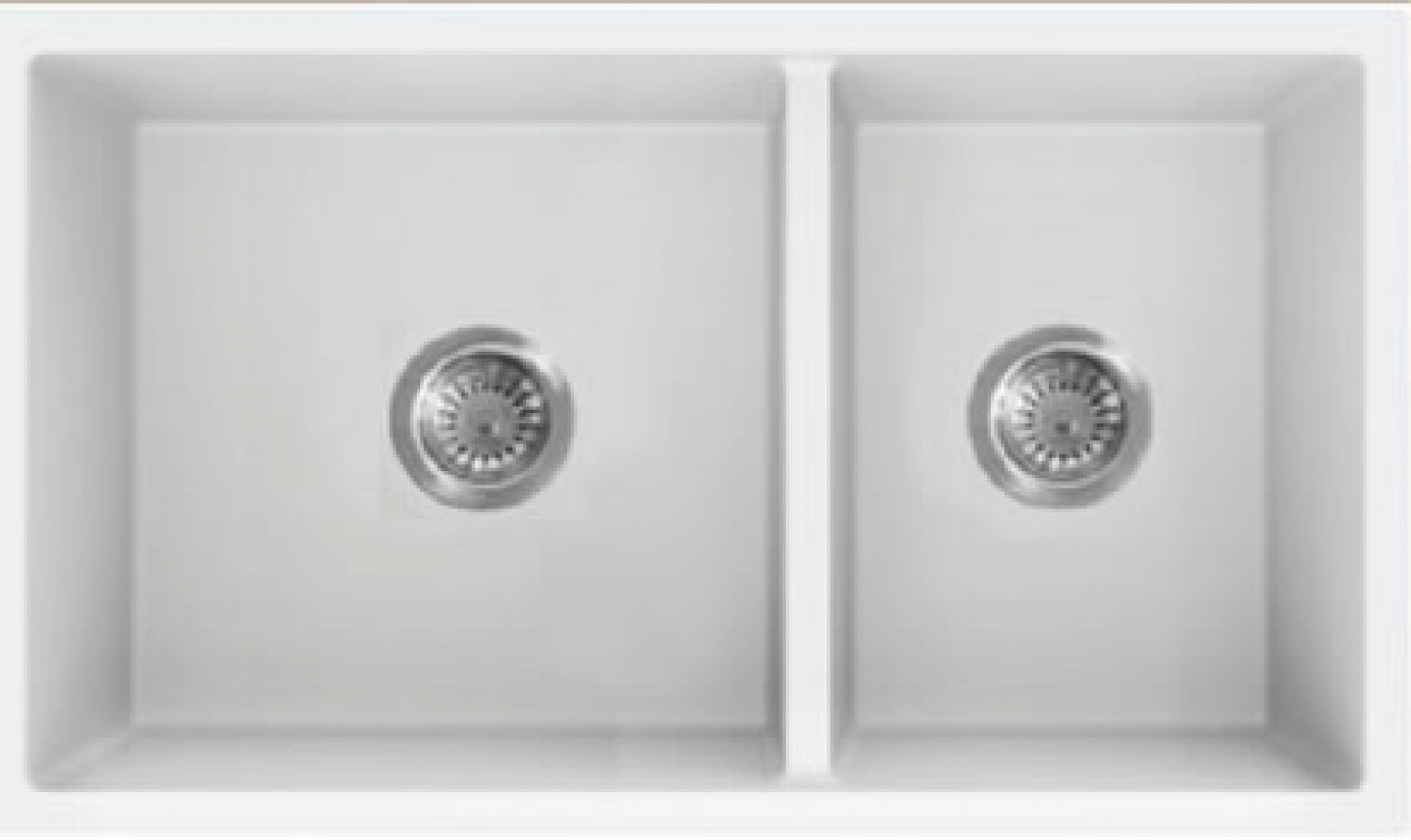 American Imaginations AI-34572 34" White Granite Composite Rectangle Granite Composite Modern Kitchen Sink