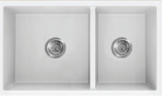 American Imaginations AI-34572 34" White Granite Composite Rectangle Granite Composite Modern Kitchen Sink