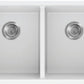 American Imaginations AI-34573 34" White Granite Composite Rectangle Granite Composite Modern Kitchen Sink