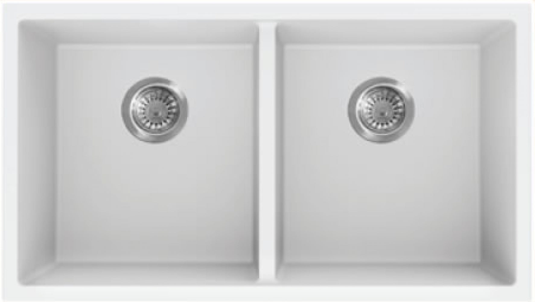 American Imaginations AI-34573 34" White Granite Composite Rectangle Granite Composite Modern Kitchen Sink