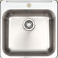 American Imaginations AI-34576 20" Stainless Steel Square Stainless Steel Modern Kitchen Sink