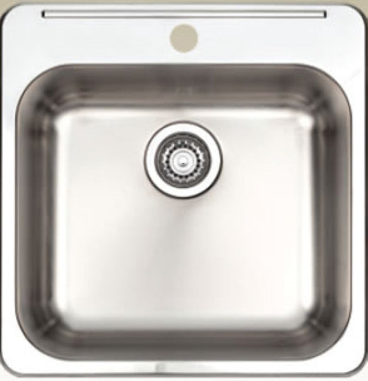 American Imaginations AI-34576 20" Stainless Steel Square Stainless Steel Modern Kitchen Sink