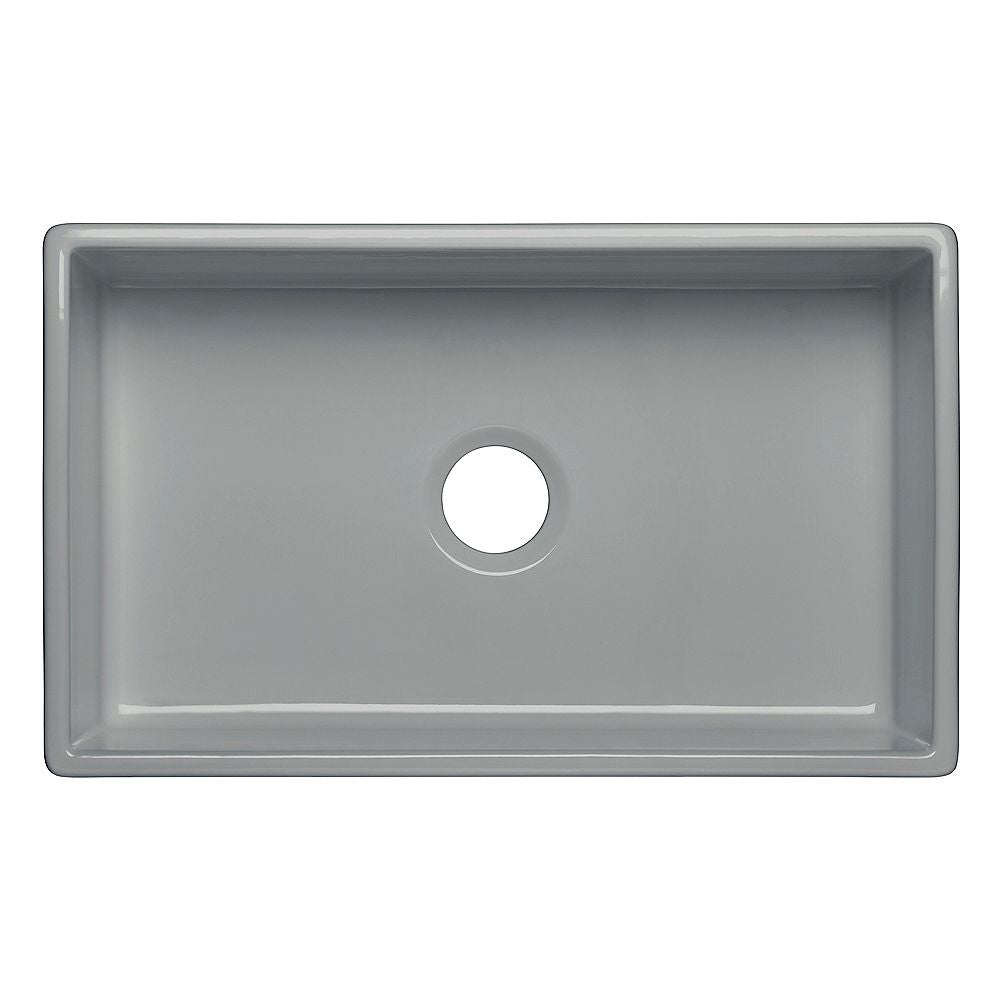 American Imaginations AI-34578 30" Grey Granite Composite Rectangle Granite Composite Modern Kitchen Sink