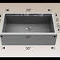 American Imaginations AI-34578 30" Grey Granite Composite Rectangle Granite Composite Modern Kitchen Sink